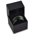 thumbnail image 3 of P. Manoukian Tungsten Wedding Band Ring 8mm for Men Women Green Black Beveled Edge Brushed Polished Lifetime Guarantee Size 9.5, 3 of 4