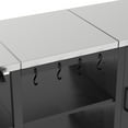 thumbnail image 6 of ModFusion 41" 3-Tier Outdoor Kitchen Cart – Stainless Steel Top, Flippable Surface, Spice Rack, Towel & Trash Bag Holders, Hanging Hooks, 6 of 10