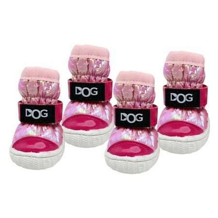 

Dog Boots for Medium Large Dogs Waterproof Winter Dog Shoes with Nonslip Rubber Soles Outdoor Sports Pet Booties High-Ankle Paw Protectors for Walking Hiking Running
