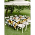 thumbnail image 4 of Outdoor Tablecloths with Umbrella Hole & Zipper, Spring Gnomes 54x80 Inch Tablecloth Rectangle, Botanical Budding Sunflowers Buffalo Plaid Waterproof Table Cloth, Patio/Pool/Picnic Table Covers, 4 of 8