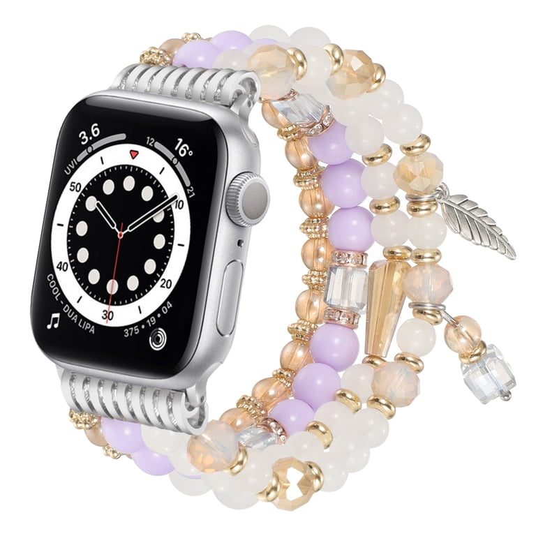 Dwitch Beaded Bracelet Compatible with Apple Watch Band 41  display picture 1