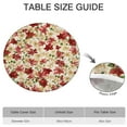 thumbnail image 6 of Round Fitted Tablecloth with Elastic Edges Fits 45"-52" Round Tables Pioneer Colorful Floral Waterproof Table Cover Washable Indoor and Outdoor for Party Kitchen Dinner Banquet Patio Picnic, 6 of 7