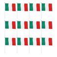 thumbnail image 1 of EeaseMX 50 banderas pequeñas de Italia para sujetar con palo, banderas internacionales de países del mundo, decoración para fiestas., 1 of 8
