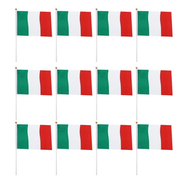 EeaseMX 50 banderas pequeñas de Italia para sujetar con palo, banderas internacionales de países del mundo, decoración para fiestas.
