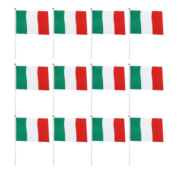EeaseMX 50 banderas pequeñas de Italia para sujetar con palo, banderas internacionales de países del mundo, decoración para fiestas.