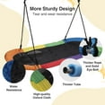 thumbnail image 4 of RedSwing 65" Saucer Swing – Giant Platform Swing for Kids, Heavy-Duty Outdoor Playground Swing, 500 lbs Capacity, Easy to Assemble, Rainbow, 4 of 9