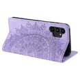 thumbnail image 6 of Case for Samsung Galaxy A13 4G Wallet Case for Women Girls with Card Holder, Embossed Flower Pattern Magnetic Flip PU Leather Purse Protective Phone Cover for Samsung Galaxy A13 4G, Purple, 6 of 11