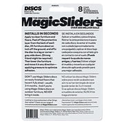 Magic Sliders 1 In. Round Adhesive Furniture Glide,(8-Pack) 08025