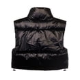 thumbnail image 2 of A2Y Women's Crop Lightweight Sleeveless Warm Padded Outerwear Puffer Vest Shiny Black M, 2 of 4