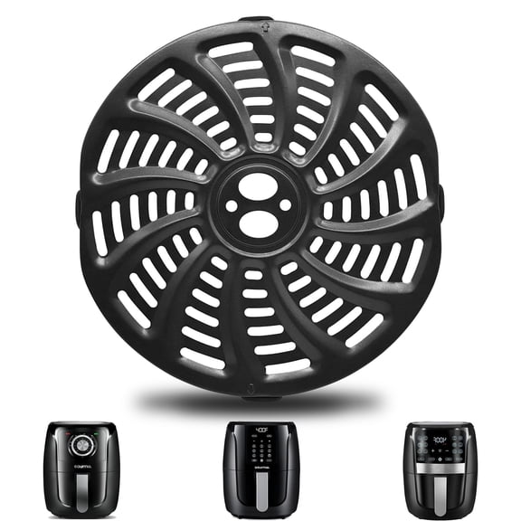 GWY Air Fryer Replacement Parts for Gourmia GAF536 GAF556 GAF566 5QT Air Fryer, Nonstick 8.8''×8.4'' Food Grade Air Fryer Accessories Grill Pan Grill Plate Basket Tray Rack with Rubber Bumpers