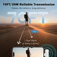 thumbnail image 3 of Wireless 2 Pack Clip-on Mini Microphone Compatible with iPhone iPad Android for Video Recording Tiktok Youtube Vlog Podcast, White, 3 of 9