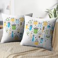 thumbnail image 3 of LALILO Throw Pillow Covers Zero Waste Sign And Symbol Collection Cushion Cover 18" x 18", 2 Pack, 3 of 6