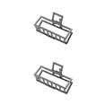 thumbnail image 4 of QualitChoice Pinces à Cheveux Mode Grand Style Simple Portable Ornements Géométriques pour la Saint-Valentin Barrettes pour Femmes Foncé/rectangle 2Set, 4 of 6