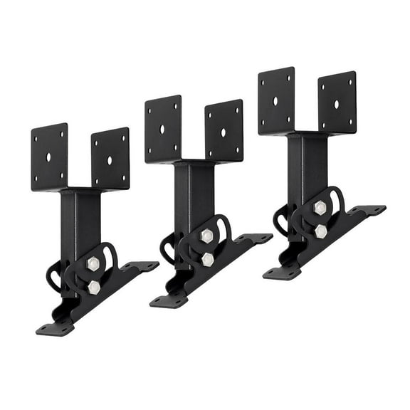 3PC Heavy Duty Roof Riser Brackets Kit, Adjustable Pergola Brackets Kit, Outdoor Living Roof Riser Beam Mount Stable Metal Pergola Support System for Garden & Patio