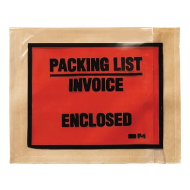 Scotch® Full Print Packing List Envelopes F1, 4.5 in x 5.5 in, 1000 Mailers/Pack
