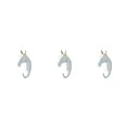 thumbnail image 2 of Decodeary Resin Key Hook Durable And Functional Addition To Home Resin Elephant Head Animal Wall Mounted Hook Animal Head Key Hook White gold (horse) 3Set, 2 of 6