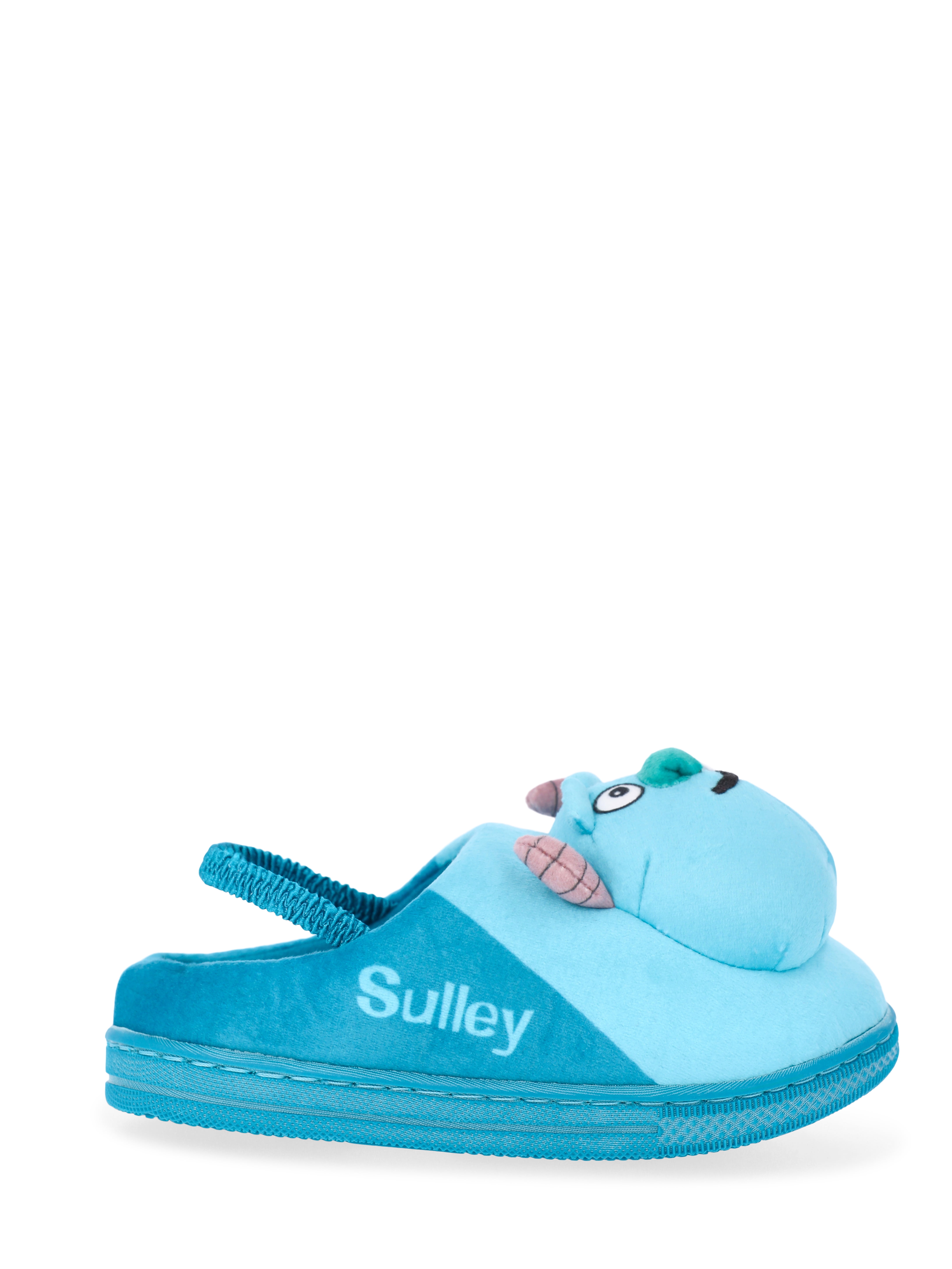 Disney Monsters Inc. Toddler Boys' 3D Character Slippers with Back Strap