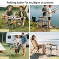 thumbnail image 4 of Anbte Table de Camping Pliante avec Filet de Rangement, 3 Hauteurs Réglables Tables d'Extérieur en Aluminium, Légères, Imperméables, pour Pique-Nique Intérieur Extérieur, 4 of 9