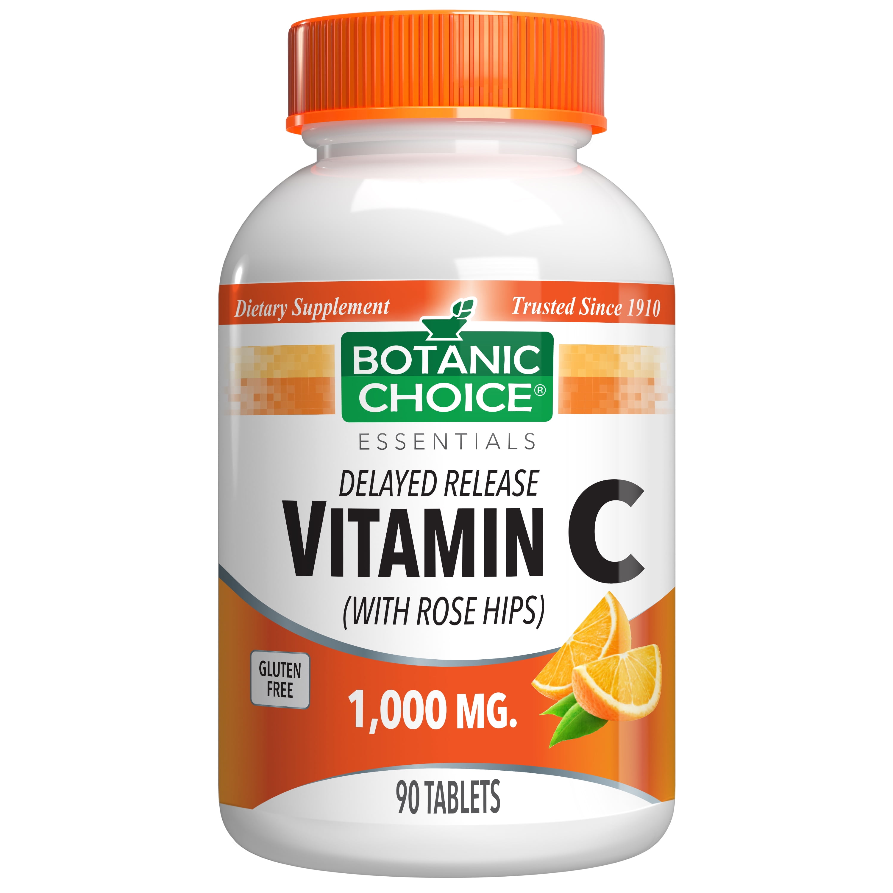 Botanic Choice Delayed Release Vitamin C with Rose Hips Dietary Supplement, 90 tablets