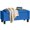 Blue, variant on Storage Ottoman, Storage Bench with Wooden Legs, Tufted Armrests for Entryway, Living Room, Bedroom, 36.6", Dark Gray