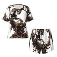 thumbnail image 4 of Lsque Skeleton Dance with Mushrooms Women's Short-Sleeved Pajama Set - 2 Piece Soft and Lightweight Sleepwear Set-Large, 4 of 9