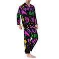 thumbnail image 2 of Kdxio Mardi Gras with Flamingo Men’s Pajama Set Pajamas For Men 2 Piece PJ Set with Men Pajama Pants and Long Sleeve T-Shirt Lounge Set-XX-Large, 2 of 7