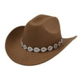 thumbnail image 4 of Western Cowboy Hat For Men And Women Style With Metal Drops Gemstone Net Design Chain For Parties And Fashion Events, 4 of 4