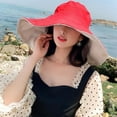 thumbnail image 4 of RUIG Craft International Hat Women's Packable Reversible Bucket Hat Sun Wide Brim Summer Beach Cap, 4 of 6
