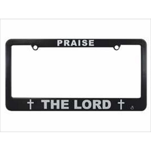 Swanson Christian Supply 123366 Auto Tag Frame Praise The Lord Black