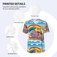 thumbnail image 5 of Fotbe Rainbow Animals on Noah's Ark Baseball Jersey Shirt for Men and Women, Casual Short Sleeves Button Down T-Shirt-Medium, 5 of 9