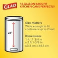 thumbnail image 6 of Glad Trash Bags ForceFlex Plus with Clorox, 13 Gallon, Lemon Fresh Bleach Scent, White and Gray, 90 Count, 6 of 11