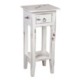 thumbnail image 1 of Sunset Trading Table d'Appoint Étroite en Bois Style Cottage en Blanc Vieilli, 1 of 5