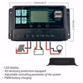 thumbnail image 4 of Controlador solar MPPT PWM Panel solar Regulador de batería Dual USB, 4 of 7