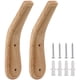 thumbnail image 1 of Perchero Perchero de pared de madera natural hecho a mano para puertas de pared, organizador vintage resistente, perchero perfecto para entrada, cocina, baño, pasillo, vestíbulo (2, 1 of 5