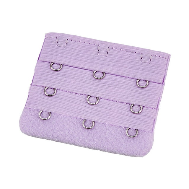 ziyahi Extension Strap Bra Extender Buckle 3 Hook Women Accessories Practical Elastic Multicolor Clips Tight 3 Rows Underwear purple