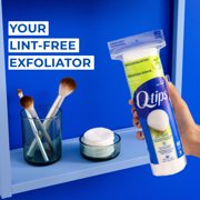 Q-tips Gentle Exfoliating 100% Cotton Rounds, Lint-Free Makeup Remover, Cleaning and Skin Care Pads, 80 Count