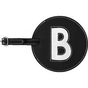 Leather Initial 'B' Luggage Tag Set of 2