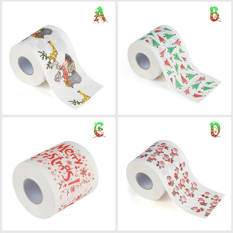 mtvxesu Christmas Toilet Roll Paper, Toilet Paper Bulk, Toilet Paper Rolls  Tissues, Home Santa Claus Bath Toilet Roll Paper, Christmas Supplies Decor  Tissue Roll Papel Bathroom Toilet Paper (2PC) 
