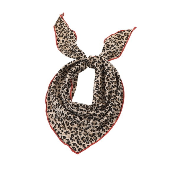 NMMUED Leopard Print Hair Bandana for Women Vintage Triangle Headscarf Y2k Boho Kerchief Coffee One Size