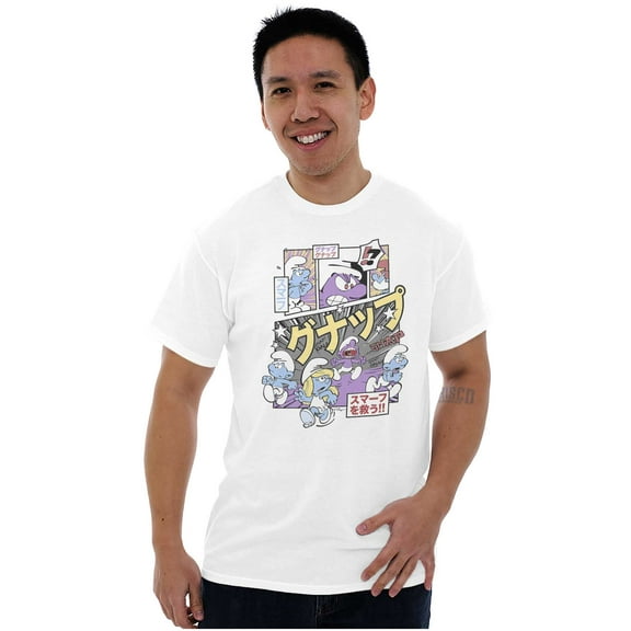 Purple Smurfs GNAP Manga Panel Men's Graphic T Shirt Tees Brisco Brands M