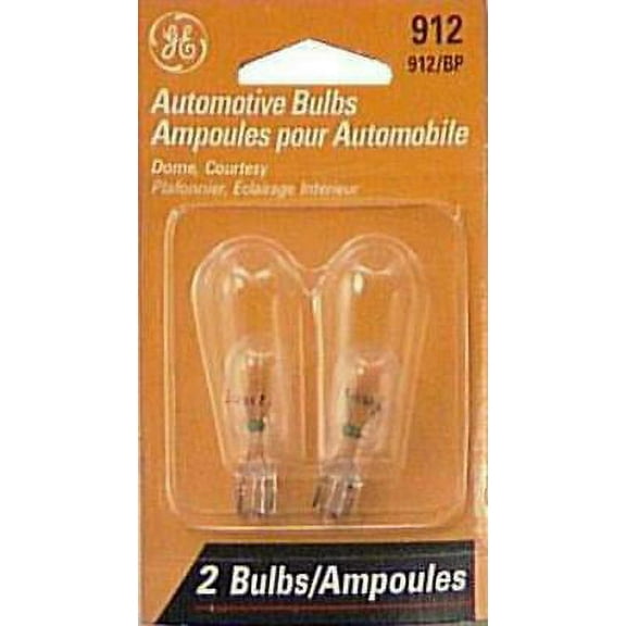 2pk GE 12365 Miniature Replacement Bulb #912/BP, 13 V, T5