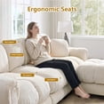 thumbnail image 6 of MIKIBAMA 76.3" Chenille Cloud Loveseat Sofa, 2-Seat Modular Sectional Couch for Living Room, Apartment, Office, Cream Beige, 6 of 11