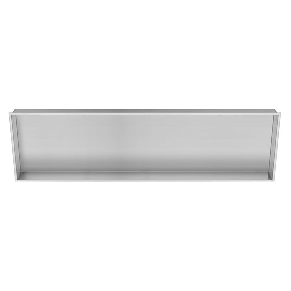12-in x 48-in Ultra-thin Frame Recessed Stainless Steel Shower Niche Brushed Stainless Steel