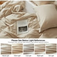 thumbnail image 5 of Simple&Opulence Linen Duvet Cover - Linen Cotton Blend 2 Pieces Bedding Set, 1 Duvet Cover 68 x 86 Inches and 1 Pillowcase- Solid Color Collection , Soft & Cozy ,Cooling Bedding-Linen/Beige, Twin, 5 of 9