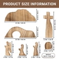 thumbnail image 3 of Empty Tomb Easter Scene and Cross Decoration Wooden Religious Jesus Nativity Tomb Tray Set for Home Tabletop Christian Decor, 3 of 8