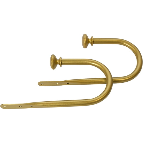 MERIVILLE Set of 2 Decorative Gold Prima Window Curtain Holdbacks for Draperies