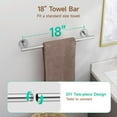 thumbnail image 4 of USHOWER 4PCS Bathroom Hardware Set Polished Chrome Bathroom Towel Rod Set with 20 inch Towel Bar, Toilet Paper Holder, Towel Ring and Hook, 4 of 9