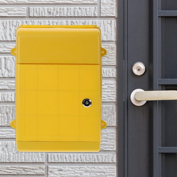 unbranded Buzón Montado En Pared En Plástico Y Metal Con Cerradura Para Recolección De Cartas Y Documentos