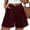 Wine, variant on BUIGTTKLOP Womens Dress Shorts Casual Elastic Waist Wide Leg Suit Tailored Shorts Summer Dressy Work Shorts with Pockets