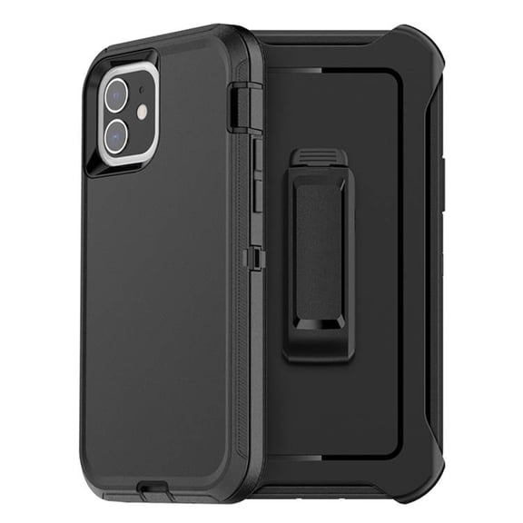 V CARE TOO iPhone 14 Pro Max Heavy Duty Defender Phone Case with Belt-Clip Holster, Black
